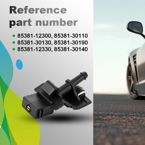85381-12300 85381-12320 Front Windshield Washer Nozzle Kit Compatible with Toyota Highlander 2007-2023, Tundra 2006-2023, Corolla Camry RAV4 4Runner 10-23 Prius 2010-2015 Sequoia 2008-2020 GX460 2 SET in Kuwait