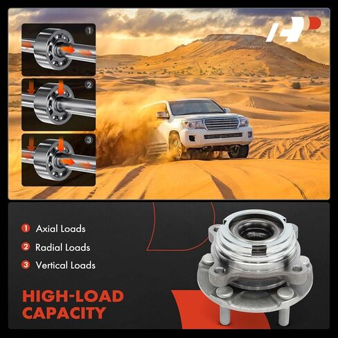 A-Premium Front Wheel Bearing and Hub Assembly with 5-Lug Compatible with Nissan GT-R GTR 2009-2021, AWD in Kuwait