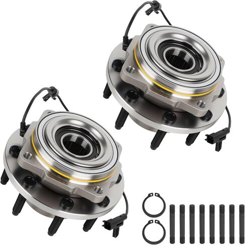 Front Wheel Hub Bearing Assembly Compatible with Ford F-250 F-350 Super Duty 2011-2016 4WD 8Lugs w/ABS Replacement 515130 2PCS in Saudi Arabia