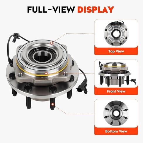 Front Wheel Hub Bearing Assembly Compatible with Ford F-250 F-350 Super Duty 2011-2016 4WD 8Lugs w/ABS Replacement 515130 2PCS in Saudi Arabia
