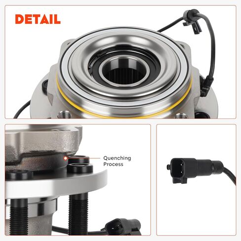 Front Wheel Hub Bearing Assembly Compatible with Ford F-250 F-350 Super Duty 2011-2016 4WD 8Lugs w/ABS Replacement 515130 2PCS in Saudi Arabia