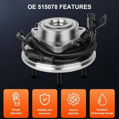 OCPTY Front Wheel Hub and Bearing Assembly fits for Ford Explorer, Explorer Sport, Mercury Mountaineer 2006 2007 2008 2009 2010 515078 6 Lugs Fits 2WD or 4WD Models in Kuwait