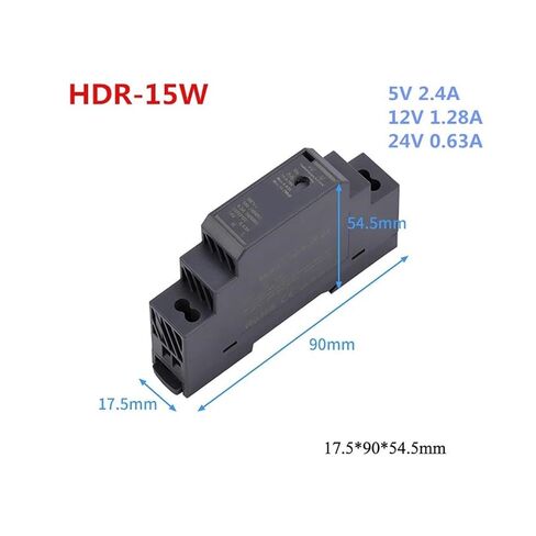 1 قطعة HDR-Series 15 واط 30 واط 60 واط 100 واط AC-DC 5 فولت 12 فولت 15 فولت 24 فولت 48 فولت شكل خطوة DIN السكك الحديدية التبديل إمدادات الطاقة (24 فولت ، 100 واط) in Kuwait