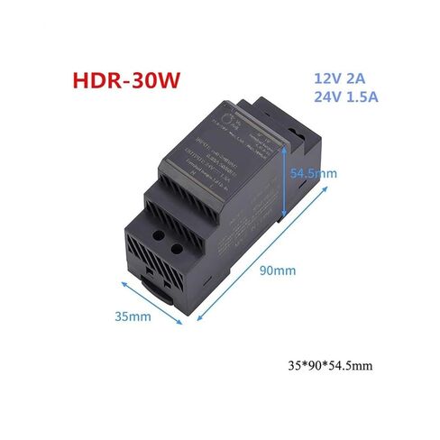 1 قطعة HDR-Series 15 واط 30 واط 60 واط 100 واط AC-DC 5 فولت 12 فولت 15 فولت 24 فولت 48 فولت شكل خطوة DIN السكك الحديدية التبديل إمدادات الطاقة (24 فولت ، 100 واط) in Kuwait