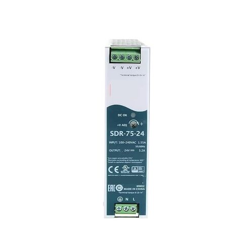 1pcs SDR-75 AC to DC 12V 24V 48V 75W Industrial Single Output Din Rail Switching Power Supply SDR-75-12 SDR-75-24 SDR-75-48(SDR-75-48) in Kuwait