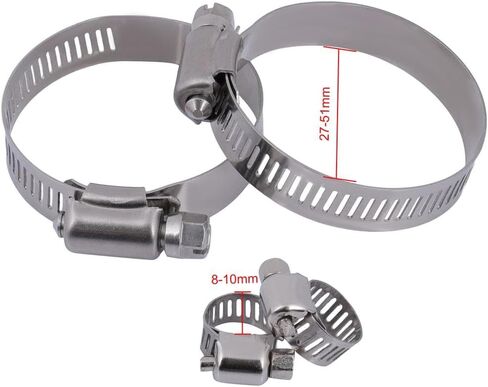 8-10mm 27-51mm Oil Radiator Hose Clamps Compatible for universal in Kuwait