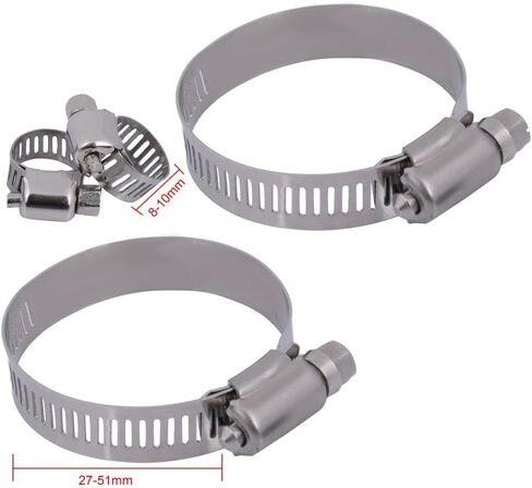8-10mm 27-51mm Oil Radiator Hose Clamps Compatible for universal in Kuwait