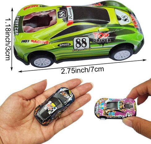 26Pcs Metal Pull Back Racing Car Toy Die Cast Race Cars Vehicles Friction Powered Toddler Boy Toys Color Randomly in Saudi Arabia