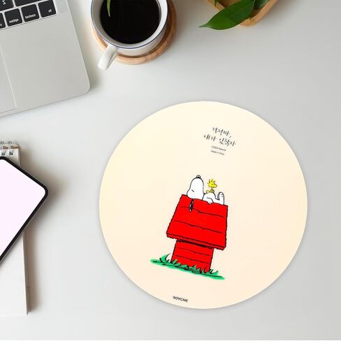 Snoopy Mouse Pad - Peanuts Office Supplies Bundle with Mousepad with Anti-Slip Rubber Base for Computers Laptop Plus Stickers, More | Snoopy Desk Accessories in Kuwait