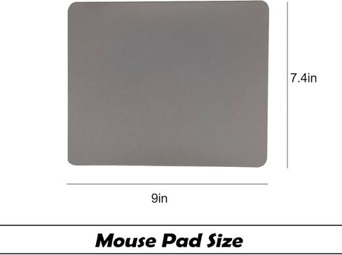 Mouse pad, Leather Non-Slip Washable Waterproof Computer Mouse pad (Light Grey) in Kuwait