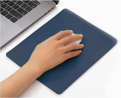 Mouse pad, Leather Non-Slip Washable Waterproof Computer Mouse pad (Light Grey) in Kuwait