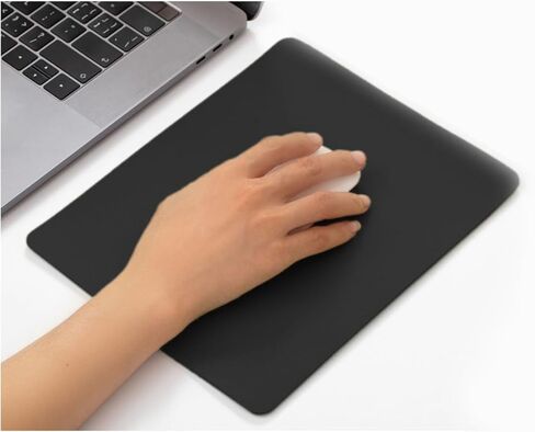 Mouse pad, Leather Non-Slip Washable Waterproof Computer Mouse pad (Light Grey) in Kuwait