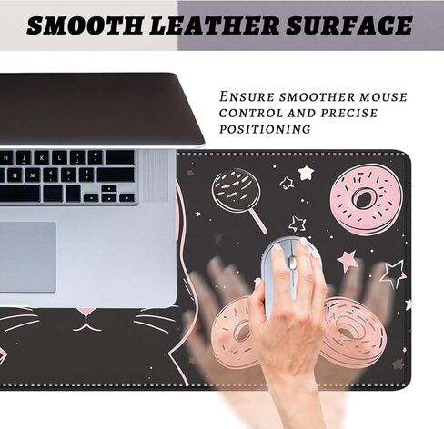 Gothic Moon Mouse Pad for Desktop, Dark Fantasy Mystic Castle Desk Mat for Keyboard, Extended Mousepad Waterproof Stitched Edges Rubber Base Non-Slip Deskmap Computer Keyboard Mat, 31.5" x 11.8" in Kuwait