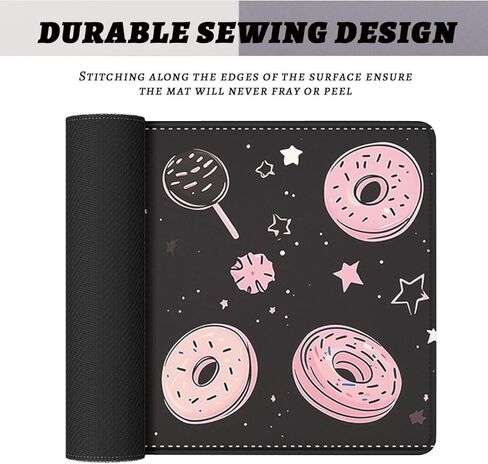 Gothic Moon Mouse Pad for Desktop, Dark Fantasy Mystic Castle Desk Mat for Keyboard, Extended Mousepad Waterproof Stitched Edges Rubber Base Non-Slip Deskmap Computer Keyboard Mat, 31.5" x 11.8" in Kuwait