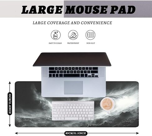 Black Hole Gaming Mouse Pad Space Galaxy Art Mouse Pad Large Mousepad Extended Laptop Keyboard Mat Gaming Desk Pad Mouse Mat Office Computer Keyboard Laptop 31.5"x11.8" in Kuwait
