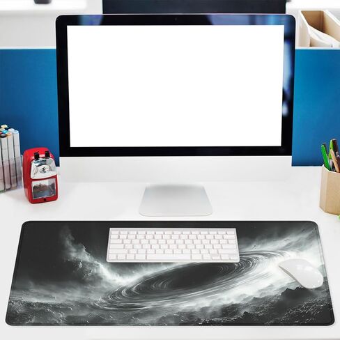 Black Hole Gaming Mouse Pad Space Galaxy Art Mouse Pad Large Mousepad Extended Laptop Keyboard Mat Gaming Desk Pad Mouse Mat Office Computer Keyboard Laptop 31.5"x11.8" in Kuwait