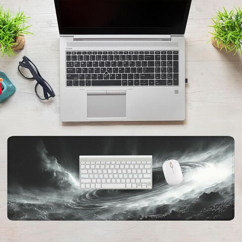 Black Hole Gaming Mouse Pad Space Galaxy Art Mouse Pad Large Mousepad Extended Laptop Keyboard Mat Gaming Desk Pad Mouse Mat Office Computer Keyboard Laptop 31.5"x11.8" in Kuwait