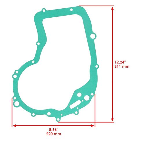 Caltric Clutch Cover Gasket Compatible with Suzuki Lt-F4Wdx Lt-F300F King Quad 300 1991-2002 in Kuwait