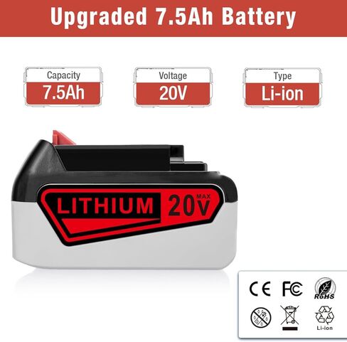 FirstPower 2 Pack 20V 4.0Ah Lithium-ion Replacement Battery for Black and Decker 20 Volt MAX Replacement Battery Compatible with LBXR20 LB20 LBX20 LBX4020 LB2X4020-OPE Cordless Power Tools in Saudi Arabia