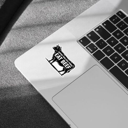 3Pcs Support Your Local Farmer Eat Beef Sticker Funny Cow Ranching Gift for Farmers Ranchers Grillers Support Your Local Farmer Eat Beef Stickers Decal for Laptop Bottle Notebook Toolbox Hard Hat 3" in Kuwait