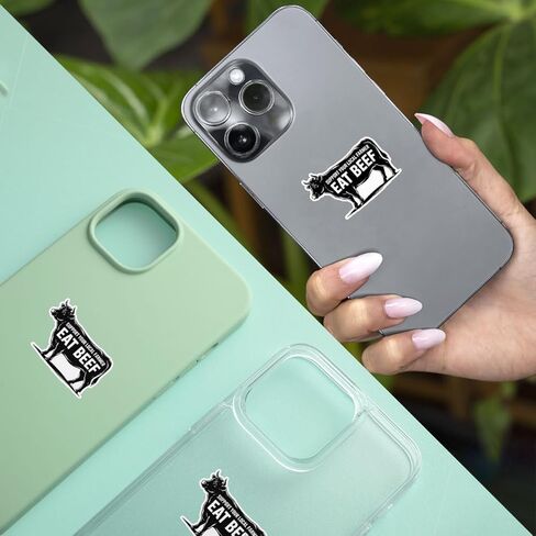 3Pcs Support Your Local Farmer Eat Beef Sticker Funny Cow Ranching Gift for Farmers Ranchers Grillers Support Your Local Farmer Eat Beef Stickers Decal for Laptop Bottle Notebook Toolbox Hard Hat 3" in Kuwait