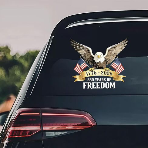 3PCS USA 250th Independence Anniversary Car Decal, 1776-2026 250 Years of Freedom Stickers, Patriotic American Flag&Eagle Stickers, Vinyl Car Decals for Window Bumper in Saudi Arabia