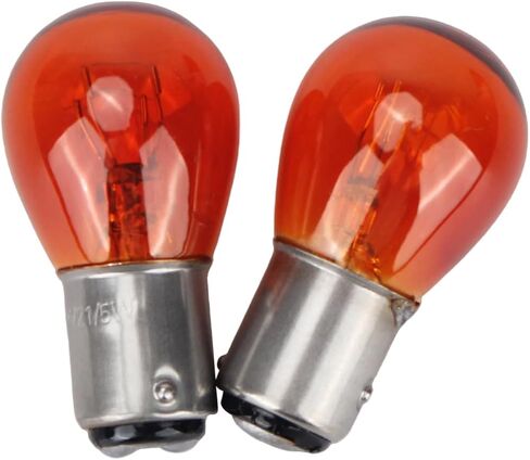 2 Pcs 1157 Amber Bulbs 2357 2057 7528 Tail/Brake/Backup Long Life light Bulbs 2357NA 2357LL 12V 21/5W P21/5W Fit for Tucson Elantra Sonata Santa Fe Cerato Optima Sportage Sorento Corolla in Kuwait