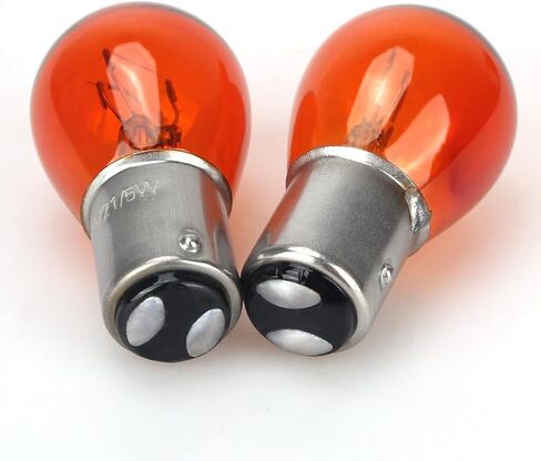 2 Pcs 1157 Amber Bulbs 2357 2057 7528 Tail/Brake/Backup Long Life light Bulbs 2357NA 2357LL 12V 21/5W P21/5W Fit for Tucson Elantra Sonata Santa Fe Cerato Optima Sportage Sorento Corolla in Kuwait
