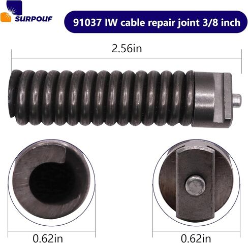 91037 IW Cable Repair Coupling 3/8-Inch Compatible with RIDGID Drain Cleaning Cable in Saudi Arabia