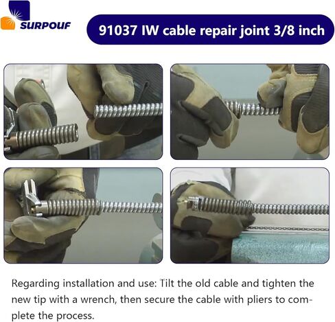 91037 IW Cable Repair Coupling 3/8-Inch Compatible with RIDGID Drain Cleaning Cable in Saudi Arabia