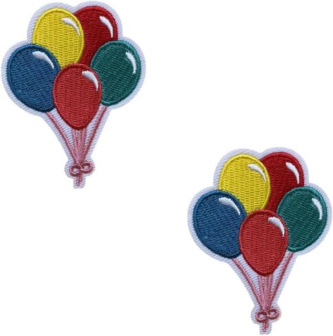 2 PCS Cute Colorful Festival Balloon Patches Embroidered Applique Iron On Sew On Patches in Saudi Arabia