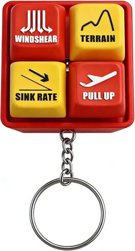 Aircraft Warning Sound Simulator Keychain, Authentic Cockpit Button Design with 4 Alarm Sounds, Pilot and Crew Gift for Aviation Enthusiasts, Stress Relief Interactive Keychain in Saudi Arabia