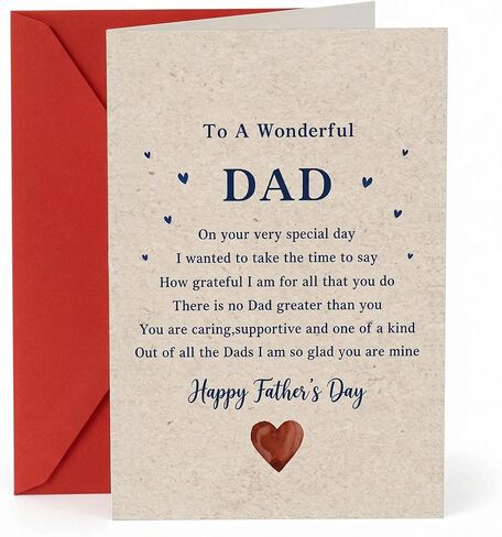 Devory Funny Fathers Day Card for Dad, Happy Fathers Day Card, Funny Dad Birthday Card, Rad Dad Card from Daughter or Son, Gift for Dad in Kuwait