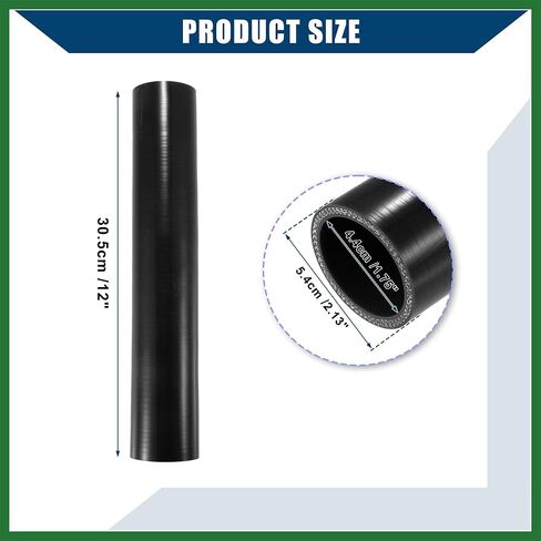 Motoforti Car Straight Coupler Silicone Hose Front Universal Intake Reducer Intercooler Silicone Tube/Inner for Car/Durable 4-Ply 1.75" ID / 1 Pcs Black Long-lasting in Kuwait