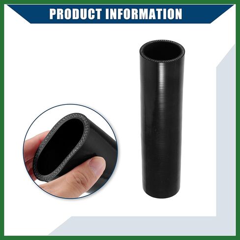 Motoforti Car Straight Coupler Silicone Hose Front Universal Intake Reducer Intercooler Silicone Tube/Inner for Car/Durable 4-Ply 1.75" ID / 1 Pcs Black Long-lasting in Kuwait