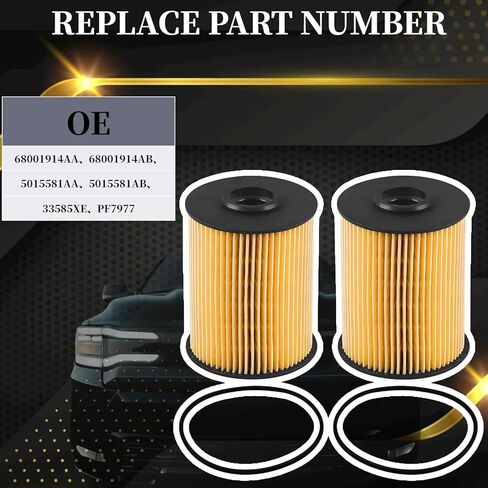 5.9-liter Cummins fuel filter suitable for 2000-2009 Dodge Ram 2500/3500 5.9-liter Cummins turbocharged diesel engine. Replaces: 68001914AA,68001914AB, 5015581AA, 5015581AB, 33585XE in Saudi Arabia