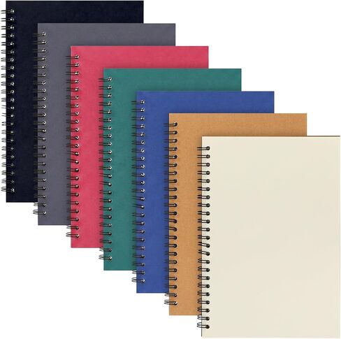 Epakh 6 Pack Spiral Notebook Bulk, Back to School Hardcover Spiral Journal Notebook 5.5 x 8.3 Inch, First Day of School Travel Writing Journal Notepad, 50 Sheets 100 Pages(Lined,Navy Blue) in Kuwait