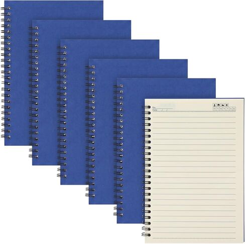 Epakh 6 Pack Spiral Notebook Bulk, Back to School Hardcover Spiral Journal Notebook 5.5 x 8.3 Inch, First Day of School Travel Writing Journal Notepad, 50 Sheets 100 Pages(Lined,Navy Blue) in Kuwait