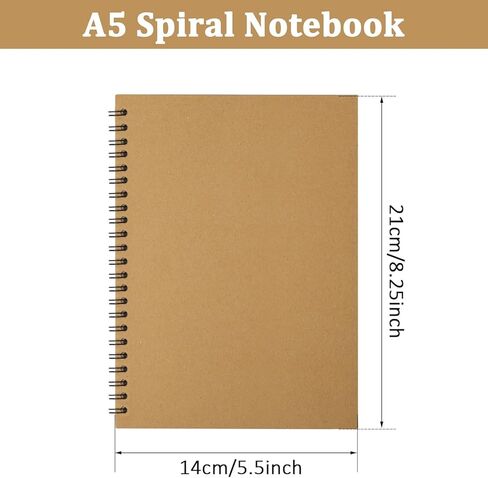 22 Pack Lined Spiral Notebook Journal A5 Ruled Journal Notebook Notepad Sketchbook Hardcover Lined Notebooks Journals for Office School Supplies, 100 Pages/ 50 Sheets, 8.3 x 5.5 Inches in Saudi Arabia