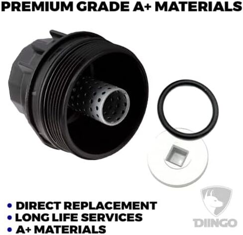DIINGO Oil Filter Housing Cap Assembly Replacement for Toyota Lexus 15620-36020 & Plug Drain 15643-31050 Toyota Avalon Camry Rav4 2.5L Highlander Sienna 2.7L Tacoma in Saudi Arabia