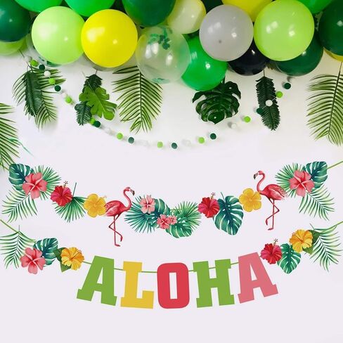 Hawaiian Aloha Party Banner Decorations Luau Theme Party Supplies Summer Beach Party Tropical Birthday Party Decorations in Saudi Arabia