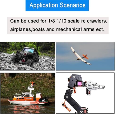 2Pcs 40KG Digital RC Servo with 25T Servo Arm, DS3240MG Full Metal Gear High Torque Steering RC Servo for 1:8 1:10 Scale Baja RC Cars Crawler Buggy Truck Robotic Arm 270 Degree in Kuwait
