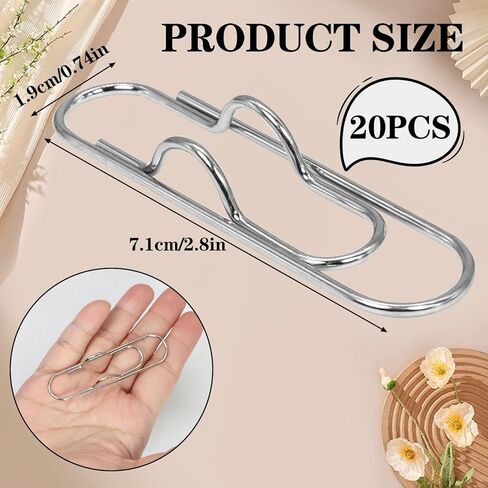 20PCS Pen Clip, Metal Pen Clip for Notebook, Paper Clip Pen Holders for Notebook Clipboard Journals Planner Office Accessories Silver in Saudi Arabia