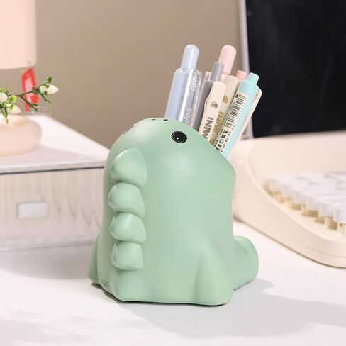 Funny Big Mouth Animals Pen Holder for Office Desk Accessories, Cute Cartoon Animals Makeup Brush Holder Pencil Cup Toothbrush Holder Vanity Organizer Kawaii Home Decor (Dinosaur) in Kuwait