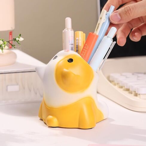 Funny Big Mouth Animals Pen Holder for Office Desk Accessories, Cute Cartoon Animals Makeup Brush Holder Pencil Cup Toothbrush Holder Vanity Organizer Kawaii Home Decor (Dinosaur) in Saudi Arabia