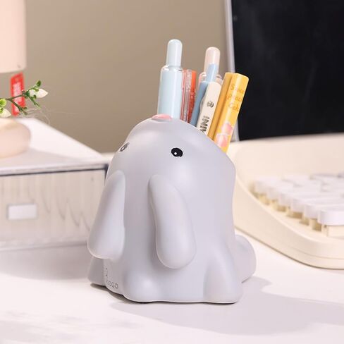 Funny Big Mouth Animals Pen Holder for Office Desk Accessories, Cute Cartoon Animals Makeup Brush Holder Pencil Cup Toothbrush Holder Vanity Organizer Kawaii Home Decor (Dinosaur) in Kuwait