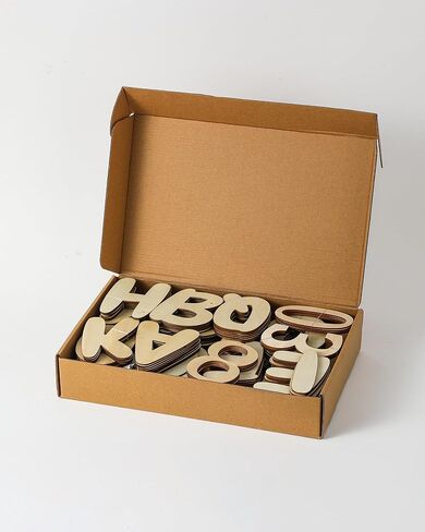 176 Pieces Wooden Letters 4 in Crafts Unfinished Wooden Letters Small Wood Letters DIY Painting Art Home Decor Spelling Learning in Kuwait