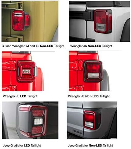 Moon and Dragonfly Tail lamp Light Covers (Non-LED) Compatible with Jeep Wrangler JL Models (2018-Present) in Kuwait