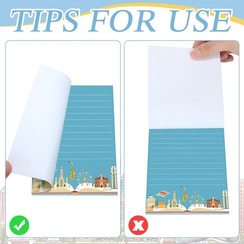 Eaasty 12 Pcs Chicago Sticky Notes Bulk 4 x 5.5 Inch Chicago Themed Self Stick Notepads Cute Adhesive Memo Pads City Souvenir Gifts for Student Teacher Office Supplies Back to School Stationery in Kuwait