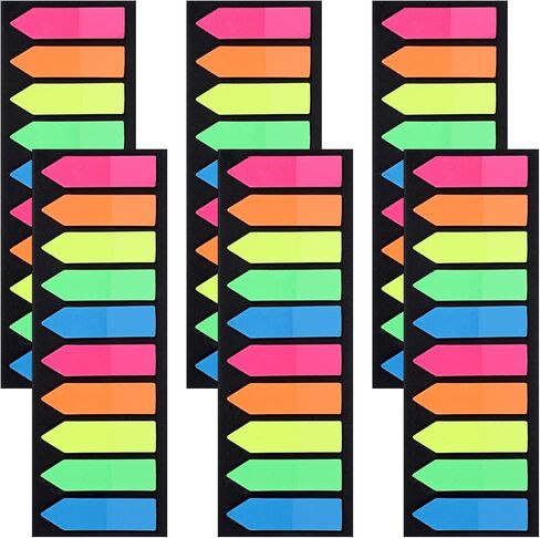 Sticky Tabs, 1200 Pcs Arrow Sticky Notes Translucent Stickys-Index-Tabs 10 Primary Color Stickys Tabs for Books Page Markers Stickys Tab Book Annotation for Books Page Bookmarks in Kuwait